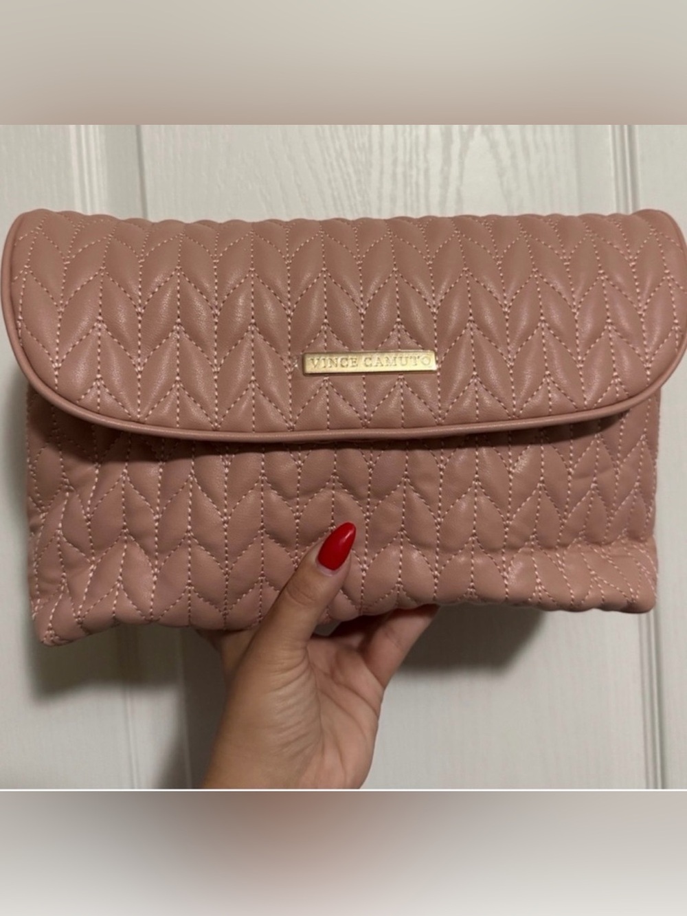 Quilted travel bag, in blush, nwot